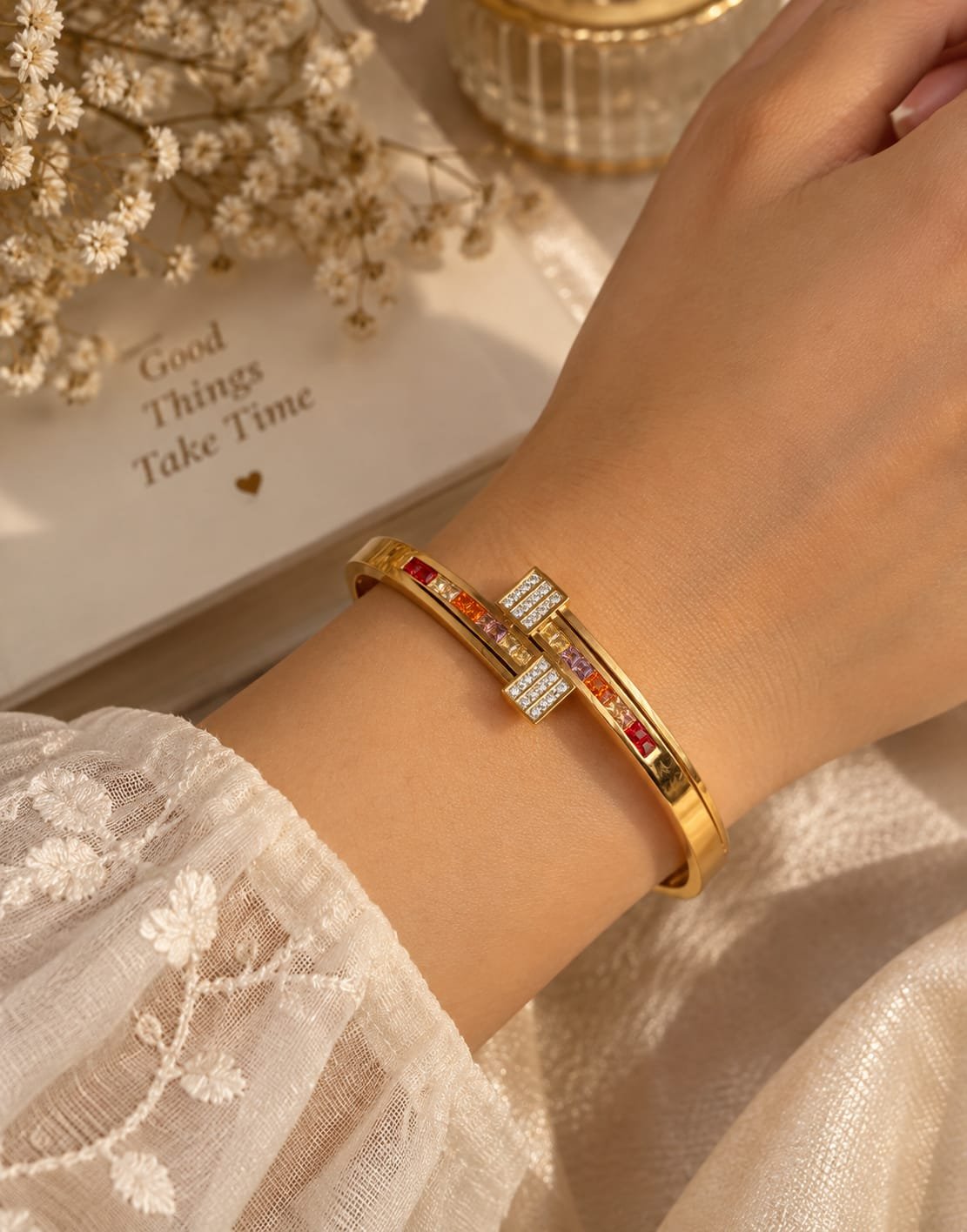 Bracelet on wrist